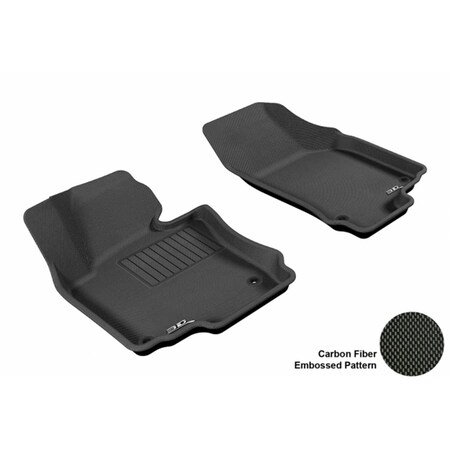 3D Maxpider VOLKSWAGEN JETTA 2005-2010/ GOLF 2006-2013 KAGU BLACK R1 Floor Mat L1VW00811509